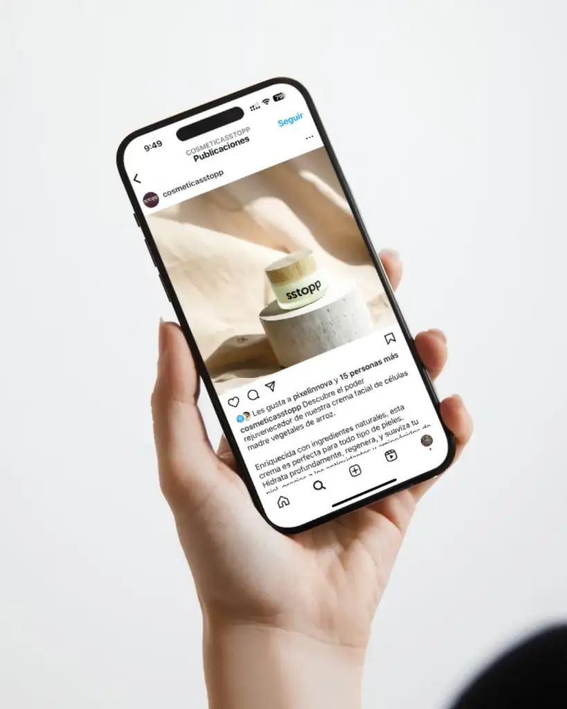 Gestión de redes sociales para Sstopp Cosmética